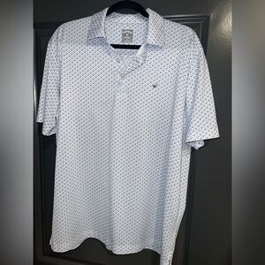 Callaway White Casual polo Shirt with Geometric Pattern